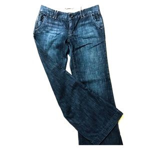 Gap Jeans Dark Blue Wide Leg Dressy Lmtd Edition